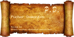 Pucher Domonkos névjegykártya